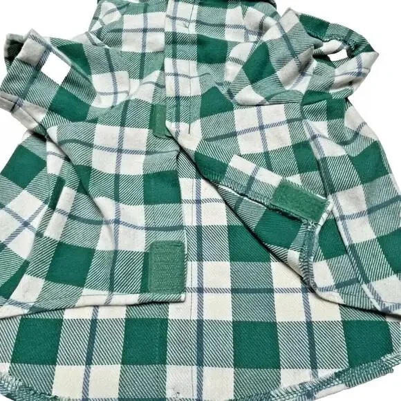 Top Paw Green and Blue Shacket Plaid Dog Shirt - XS - Picture 5 of 10